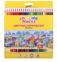 Карандаши цветные ЮНЛАНДИЯ ДОМИКИ, 24 цвета, шестигранные, грифель 3 мм, 181838 купить оптом и в розницу Карандаши цветные ЮНЛАНДИЯ ДОМИКИ, 24 цвета, шестигранные, грифель 3 мм, 181838 купить оптом и в розницу на базе игрушек